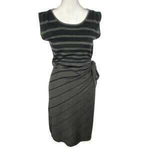 TAHARI Women Sweater Dress Sz S Black Sleeveless Wool Blend Career 9a-1